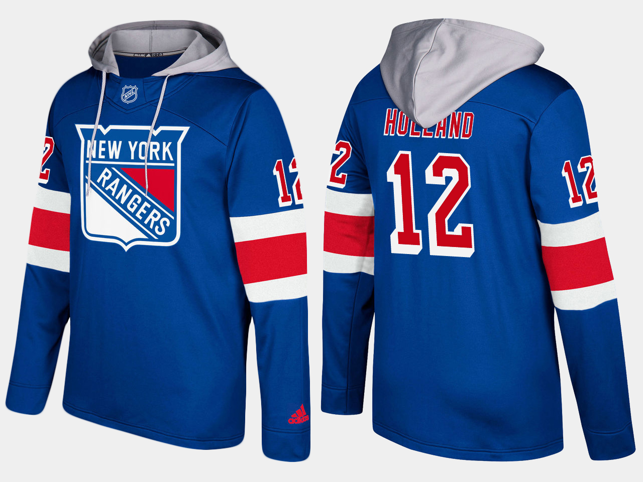 Men NHL New York rangers #12 peter holland blue hoodie